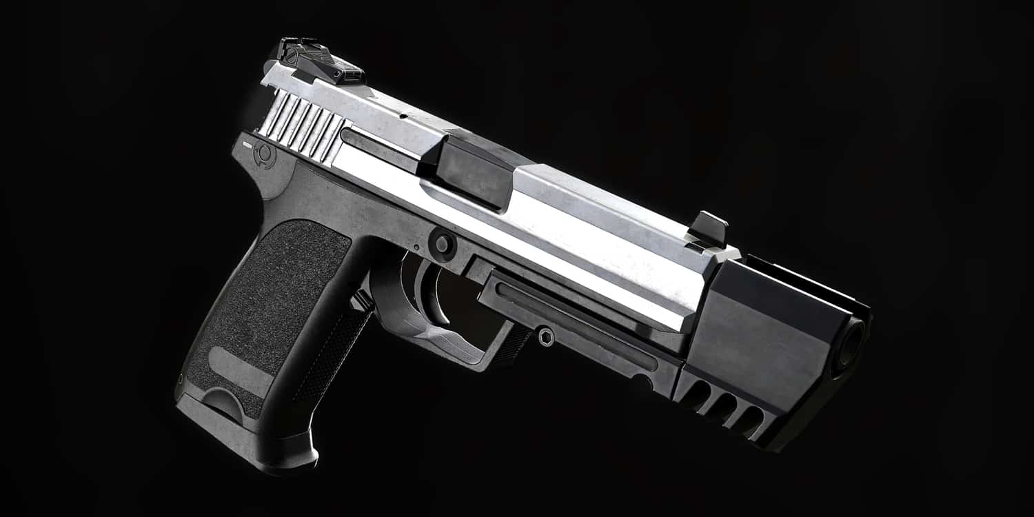 handgun in a black color