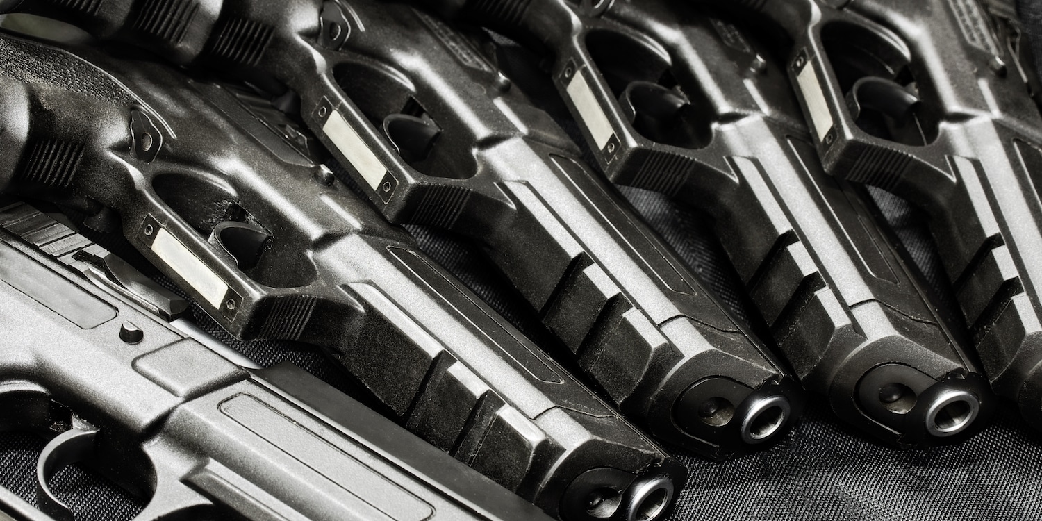 black color pistols kept together