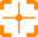 duplex scope crosshairs logo in orange color
